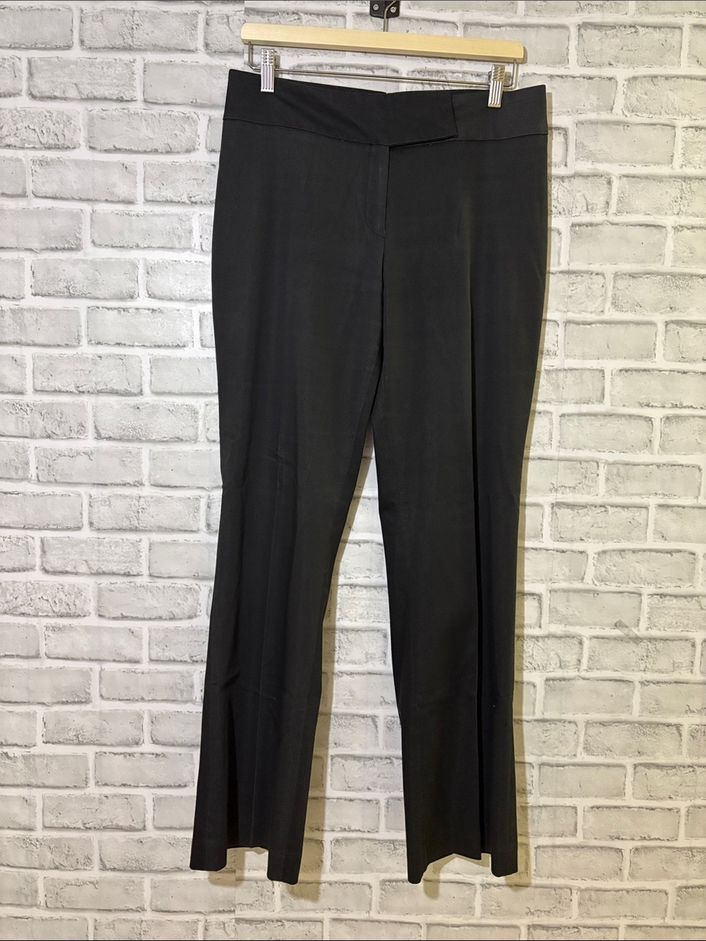 Della Spiga Italy Women's Black Tailored Straight  Trousers, size 10